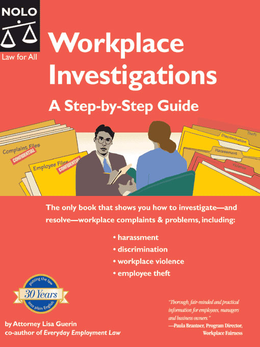 Title details for Workplace Investigations by Lisa Guerin - Available